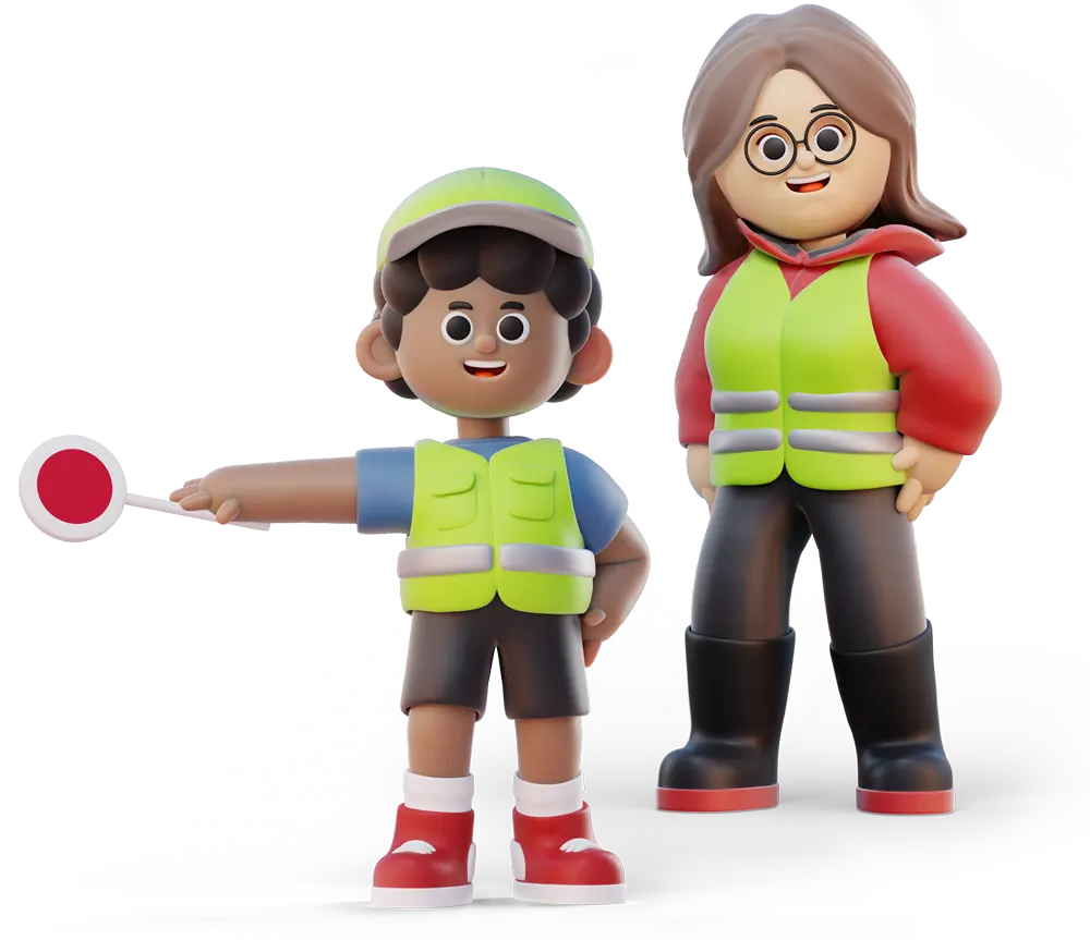 Lehrmaterial Schulwegsicherheit von KFV & AUVA